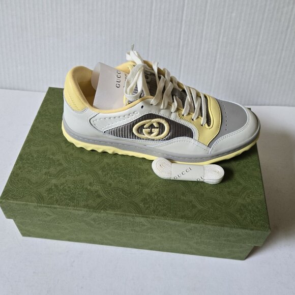 NIB Gucci Mac80 leather Sneakers IT 38.5 US 8.5 - Picture 6 of 13